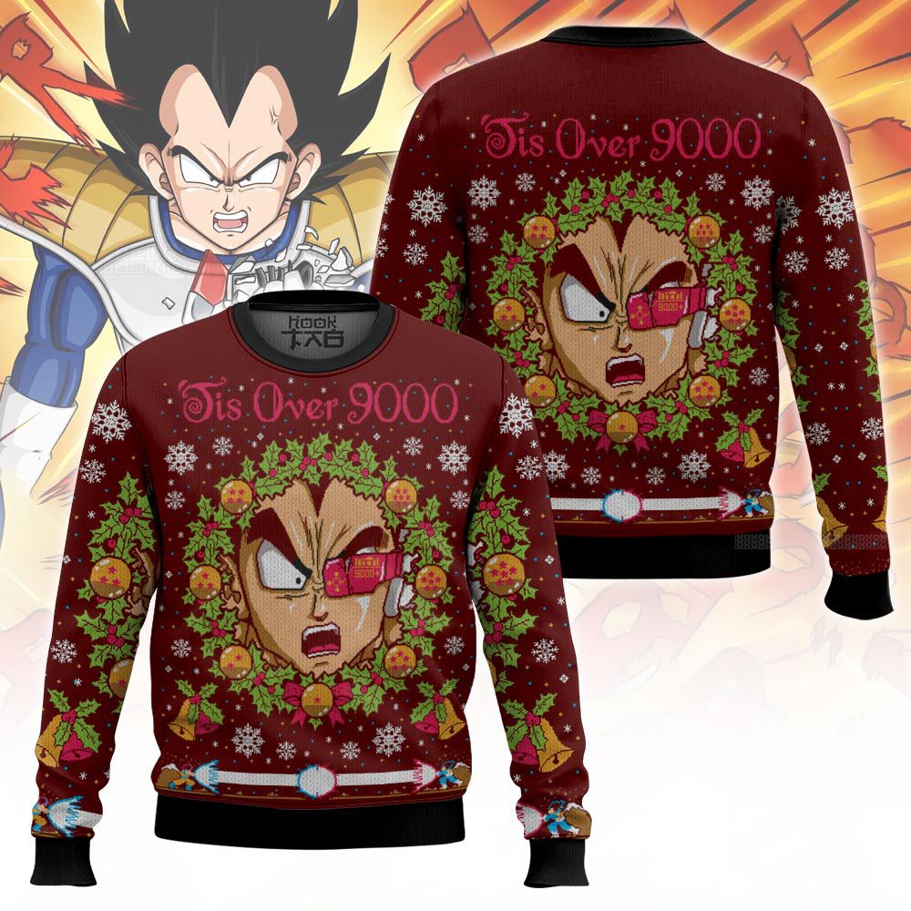 It's Over 9000 Dragon Ball Z Ugly Sweater – Moonbestprint