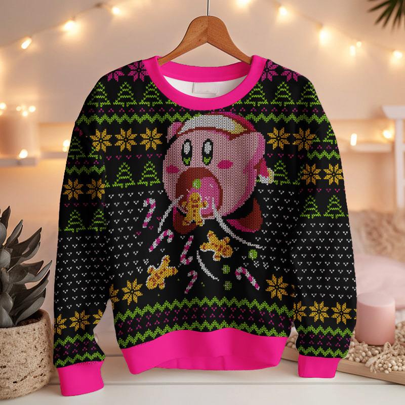 Cute Kirby Ugly Sweater – Moonbestprint