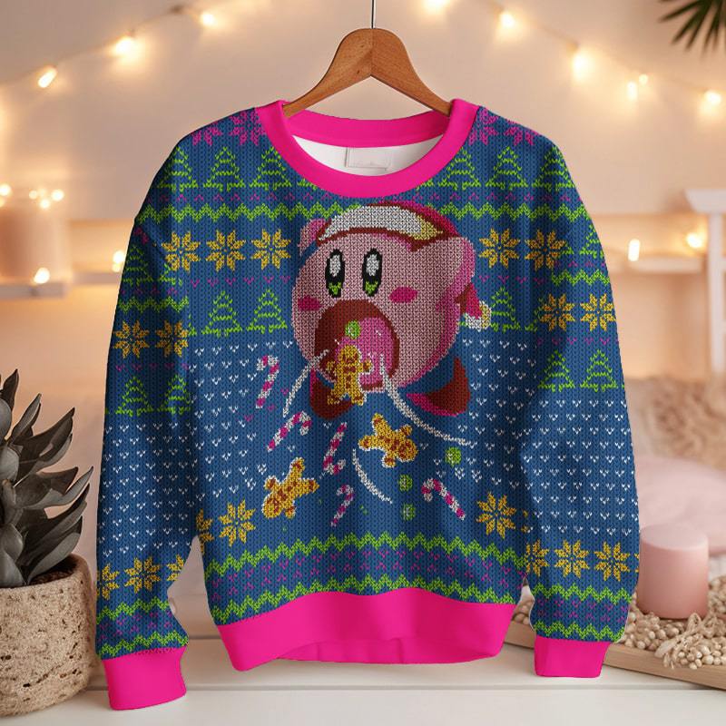Cute Kirby Ugly Sweater – Moonbestprint