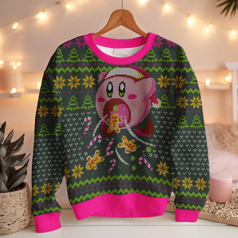 Cute Kirby Ugly Sweater – Moonbestprint