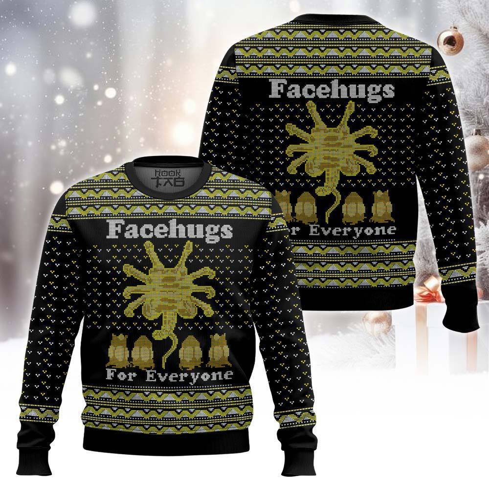 Face Hugs For Everyone Alien Ugly Sweater – Moonbestprint