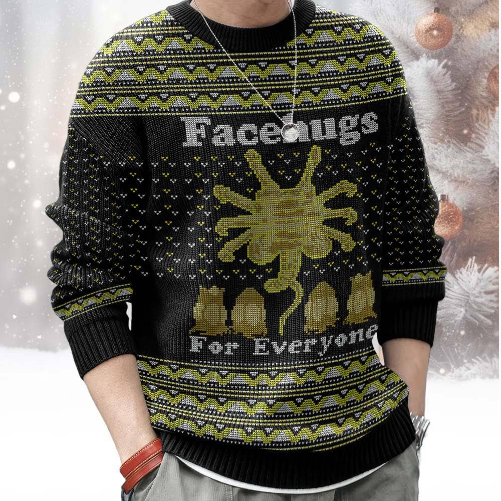 Face Hugs For Everyone Alien Ugly Sweater – Moonbestprint