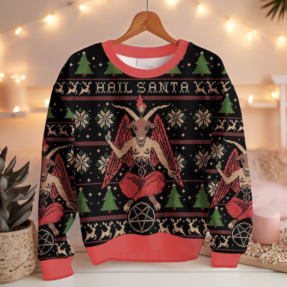 Hail Santa Satan Claus Ugly Sweater – Moonbestprint