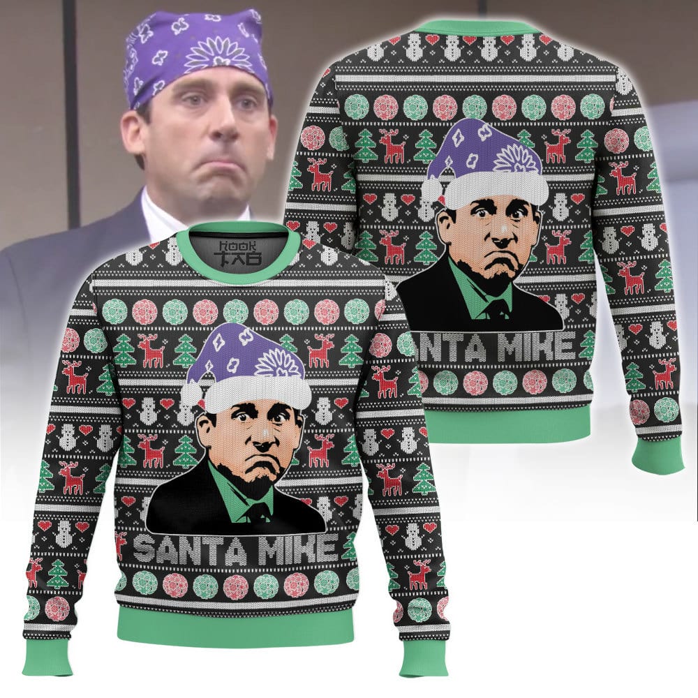 Santa Mike Michael Scott The Office Ugly Sweater – Moonbestprint