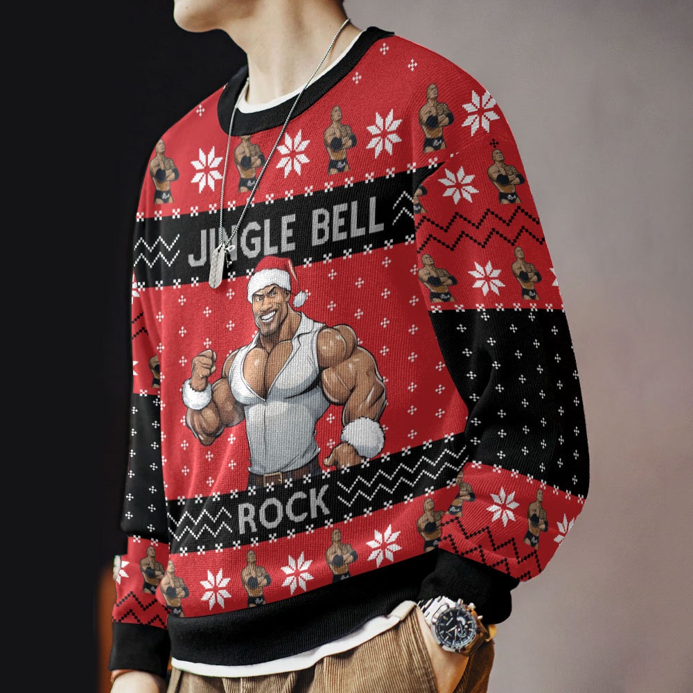 Jingle Bell Rock The Rock Ugly Sweater – Moonbestprint