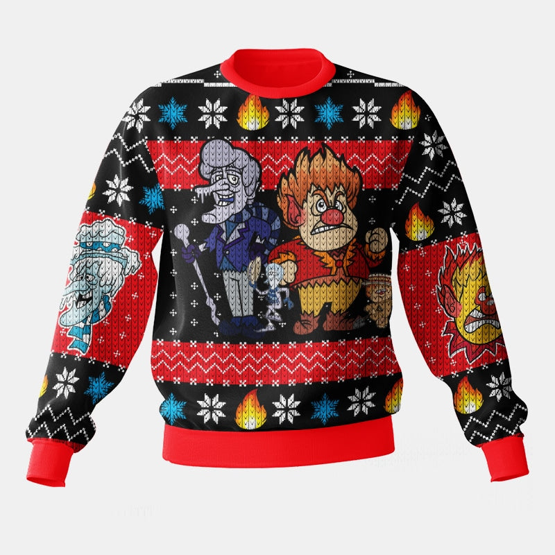 Heat Miser Snow Miser - The Year Without Santa Claus Ugly Sweater – Moonbestprint