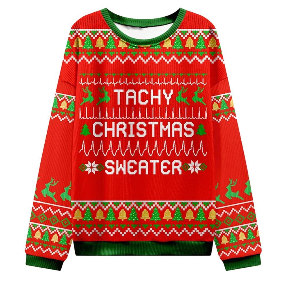 Tachy Christmas Sweater Nurse Ugly Christmas Sweater - Moonbestprint