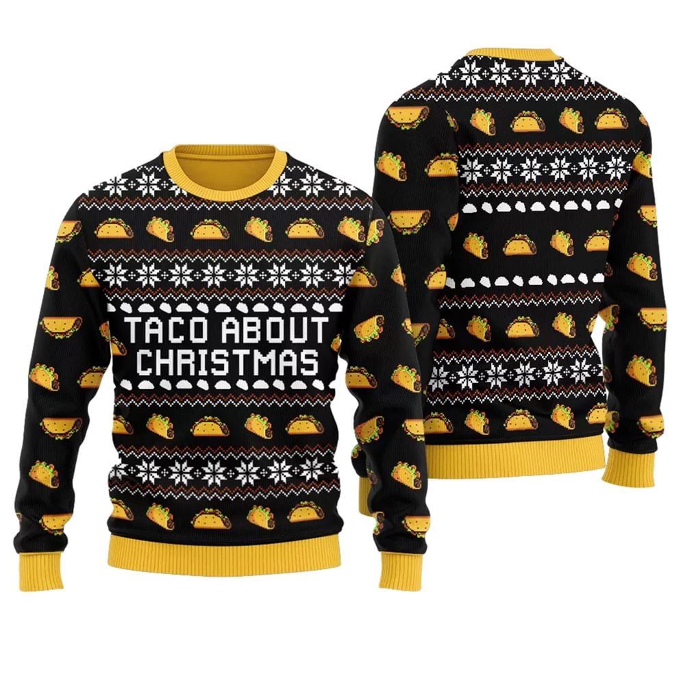 Taco About Christmas Ugly Christmas Sweater - Moonbestprint