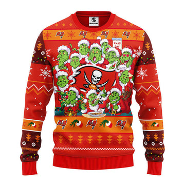 Tampa Bay Buccaneers 12 Grinch Xmas Day Ugly Christmas Sweater Moonbestprint