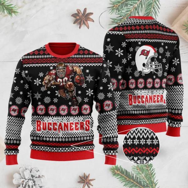 Tampa Bay Buccaneers 3D Ugly Christmas Sweater, NFL Christmas Sweater Moonbestprint