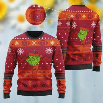 Tampa Bay Buccaneers American NFL Football Team Logo Cute Grinch Ugly Christmas Sweater, NFL Chritsmas Sweater Moonbestprint