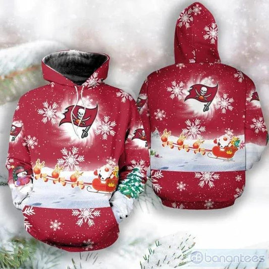 Tampa Bay Buccaneers Christmas 3D Hoodie, NFL Hoodie Moonbestprint