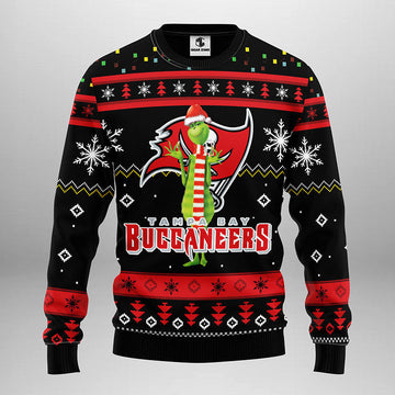 Tampa Bay Buccaneers Funny Grinch Ugly Christmas Sweater Moonbestprint