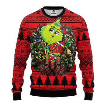 Tampa Bay Buccaneers Grinch Hug Ugly Christmas Sweater Moonbestprint