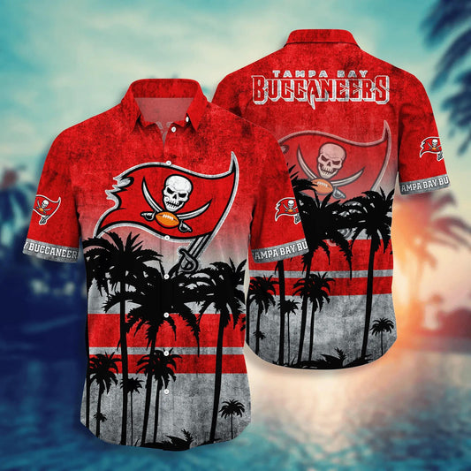 Tampa Bay Buccaneers Hawaii Shirt Short Style Hot Trending Summer, NFL Hawaiian Shirt Moonbestprint