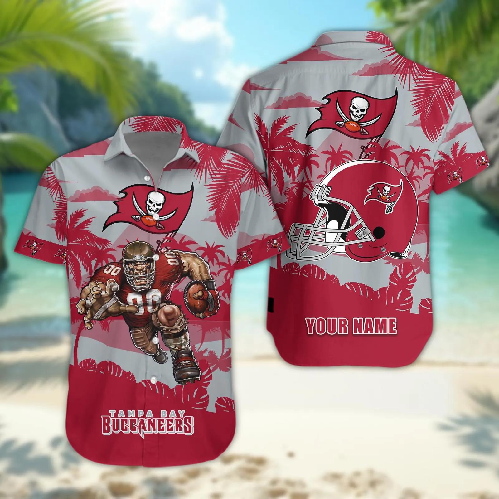 Tampa Bay Buccaneers Personalized Hawaiian Shirt, NFL Hawaiian Shirt Moonbestprint