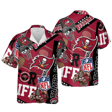 Tampa Bay Buccaneers Summer Hawaiian Shirt Aloha Shirt for Summer, NFL Hawaiian Shirt Moonbestprint