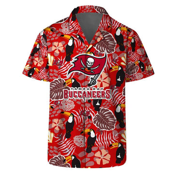 Tampa Bay Buccaneers Team Logo Pattern Champions Hawaiian Shirt, NFL Hawaiian Shirt Moonbestprint