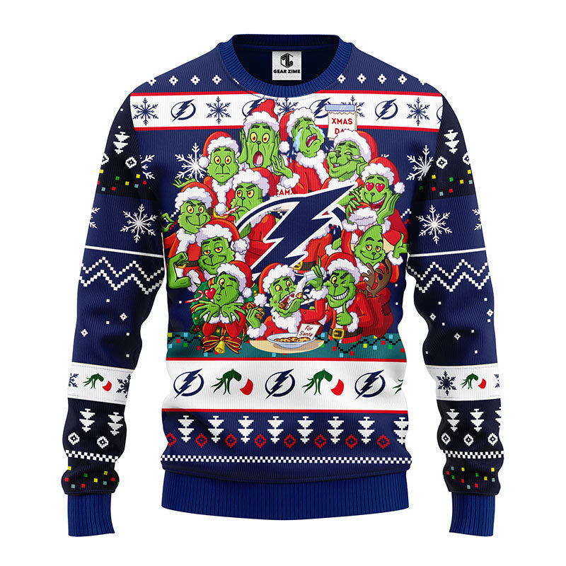 Tampa Bay Lightning 12 Grinch Xmas Day Ugly Christmas Sweater Moonbestprint