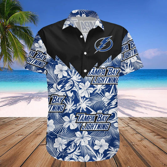 Tampa Bay Lightning Hawaiian Shirt Tropical Seamless- NHL, NHL Hawaiian Shirt Moonbestprint