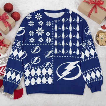 Tampa Bay Lightning NHL Ugly Christmas Sweater, NHL Christmas Sweater Moonbestprint