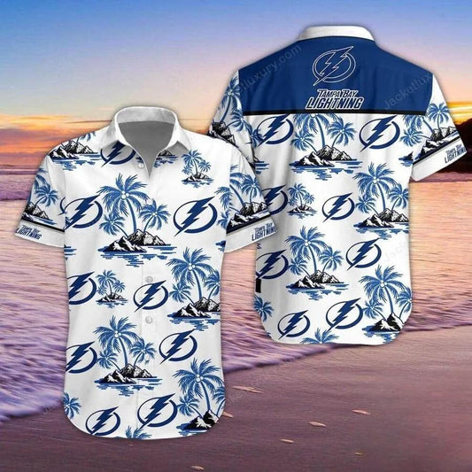 Tampa Bay Lightning Summer Shirt Hawaiian Shirt, NHL Hawaiian Shirt Moonbestprint