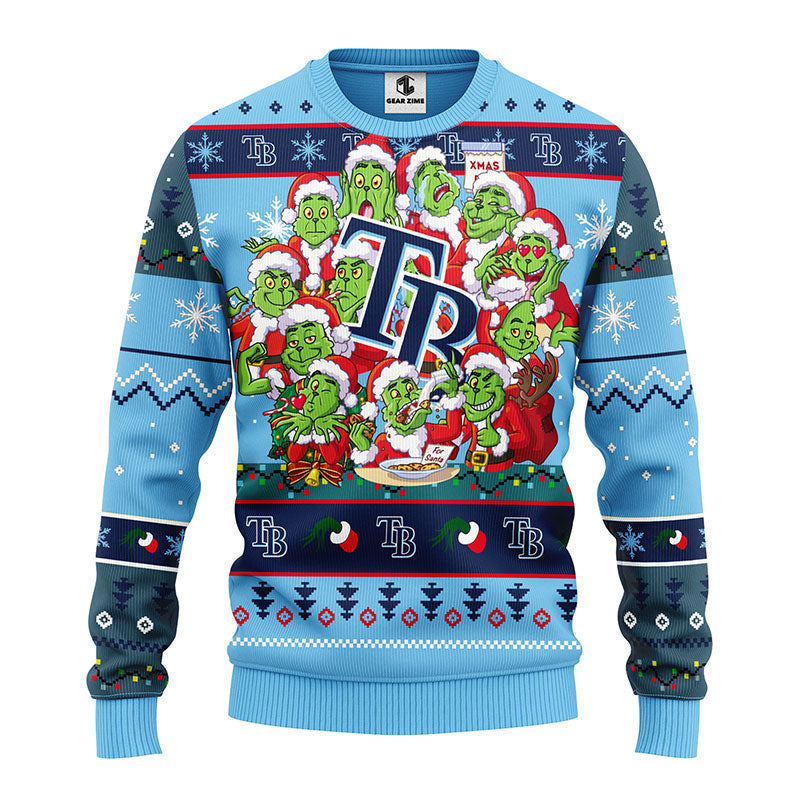 Tampa Bay Rays 12 Grinch Xmas Day Ugly Christmas Sweater Moonbestprint
