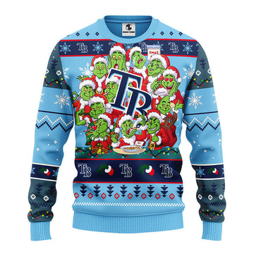 Tampa Bay Rays 12 Grinch Xmas Day Ugly Christmas Sweater Moonbestprint