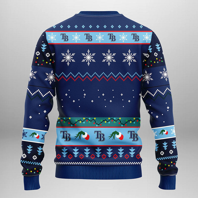 Tampa Bay Rays Grinch Ugly Christmas Sweater Moonbestprint