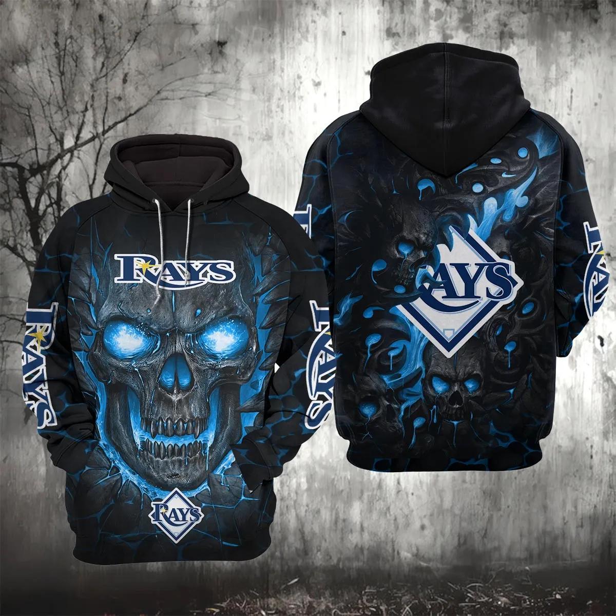Tampa Bay Rays Lava Skull 3D Hoodie, MLB Hoodie Moonbestprint