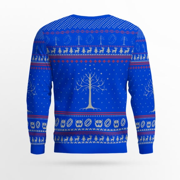 Taters Potatoes Ugly Sweater- Taters Potatoes Sweater- Christmas Sweater- Lord Of The Rings Blue – Moonbestprint