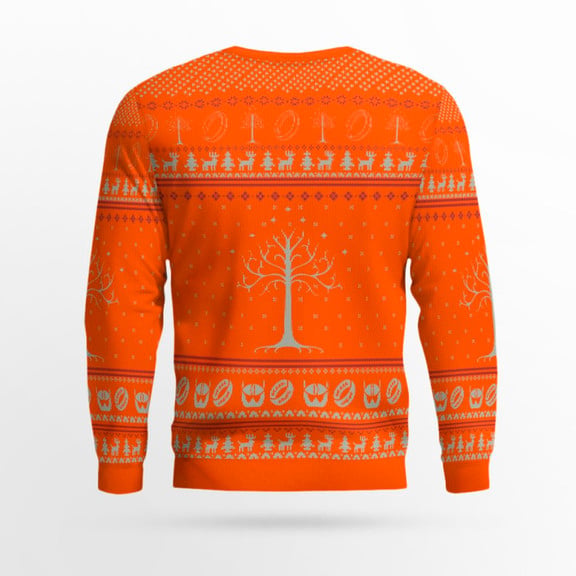 Taters Potatoes Ugly Sweater- Taters Potatoes Sweater- Christmas Sweater- Lord Of The Rings Orange – Moonbestprint