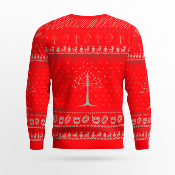 Taters Potatoes Ugly Sweater- Taters Potatoes Sweater- Christmas Sweater- Lord Of The Rings Red – Moonbestprint