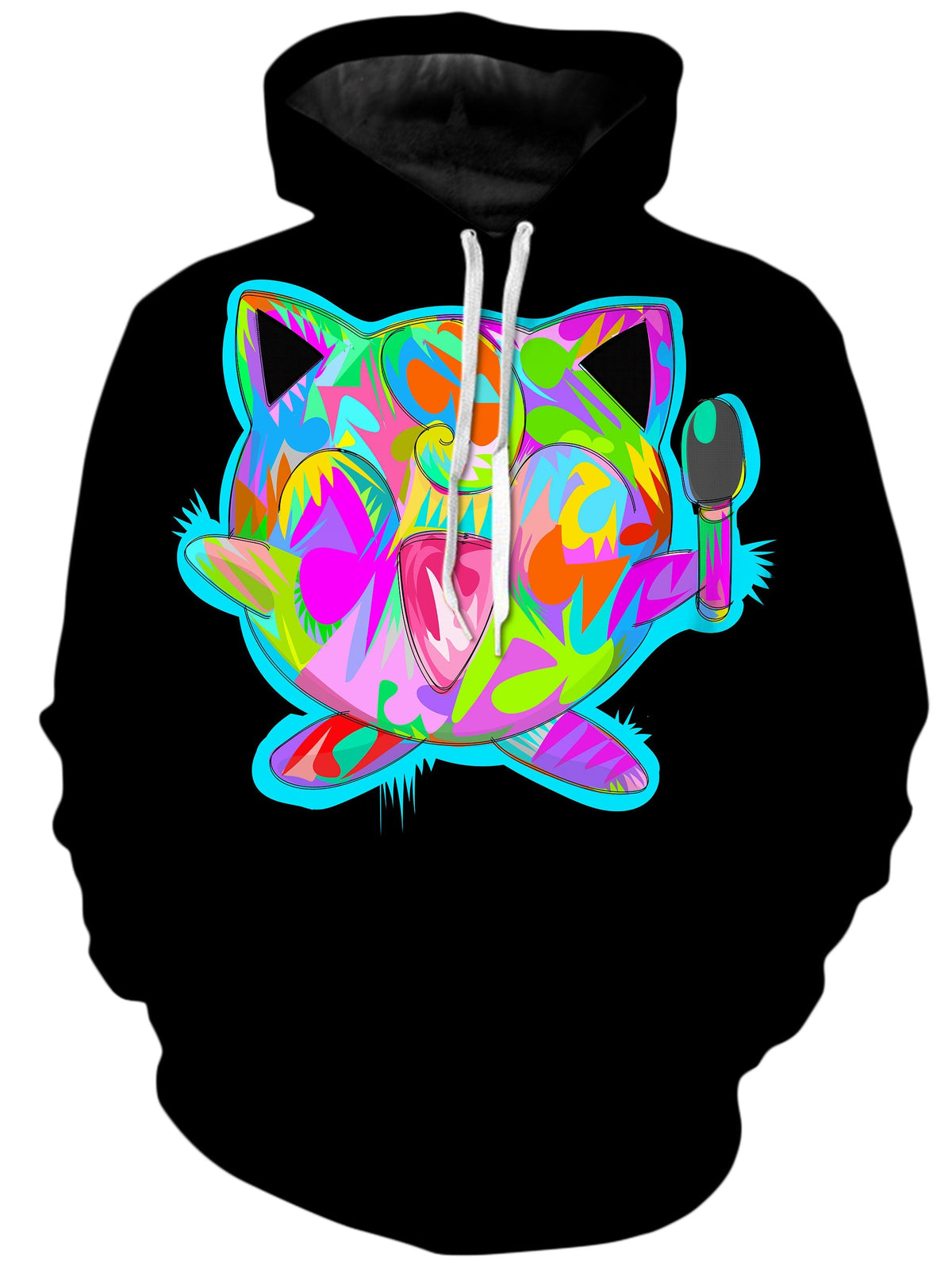 Jiggly Black Unisex Hoodie -Moonbestprint