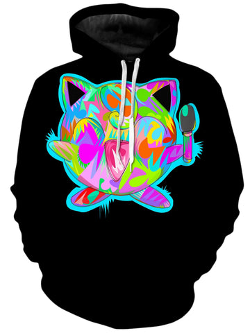 Jiggly Black Unisex Hoodie -Moonbestprint