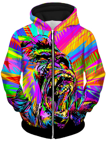 Gorilla Drome Unisex Zip-Up Hoodie -Moonbestprint