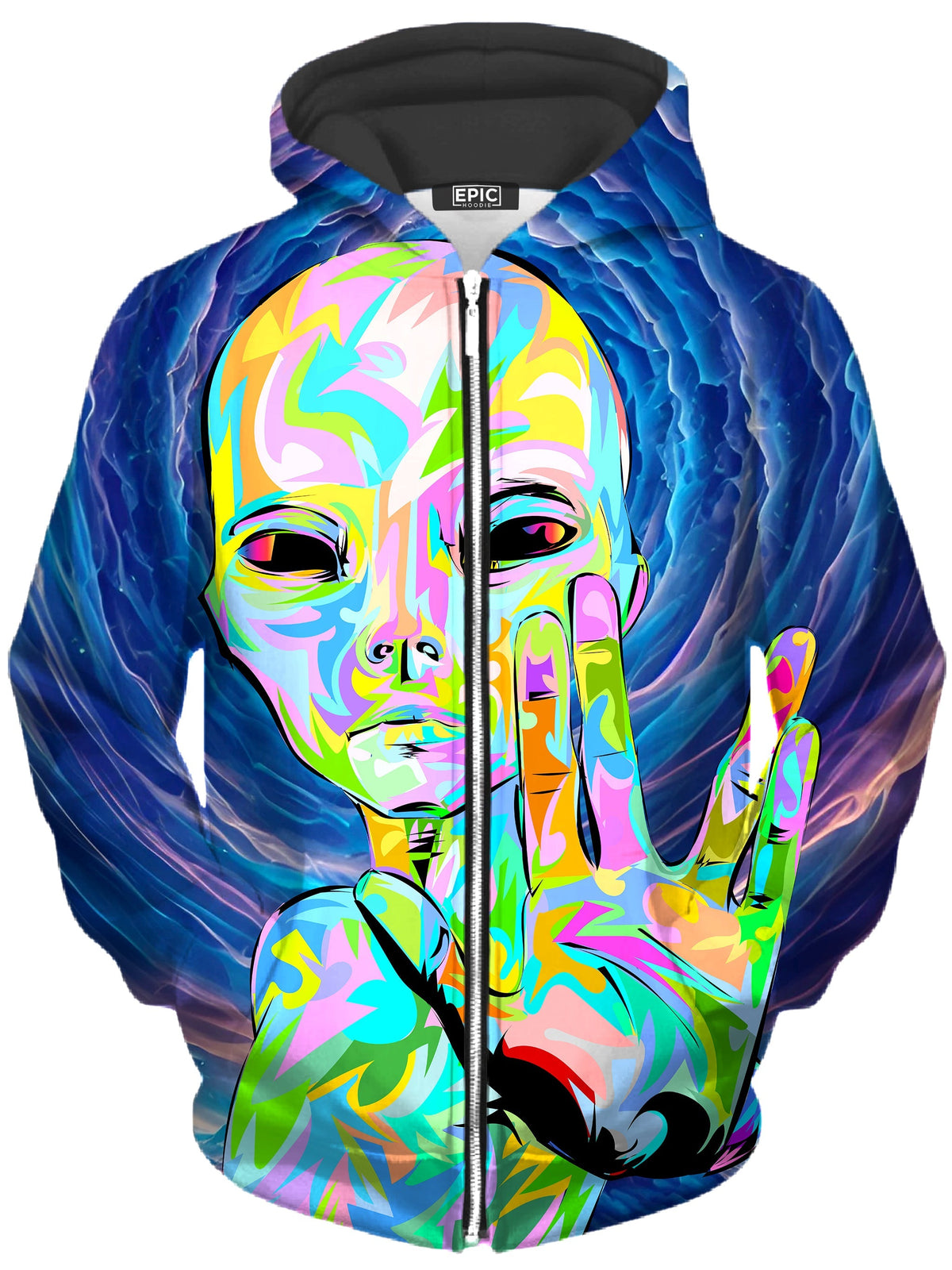 I Come in Peace Unisex Zip-Up Hoodie -Moonbestprint