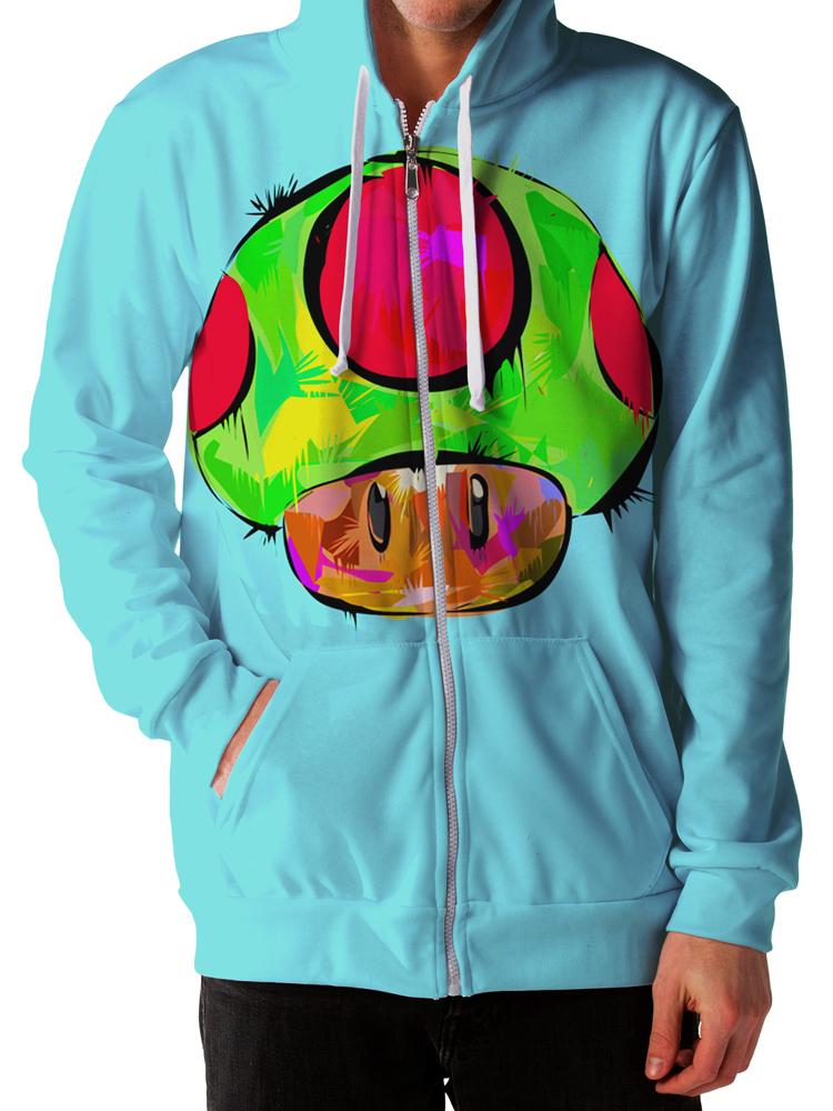 1 Up Unisex Zip-Up Hoodie -Moonbestprint