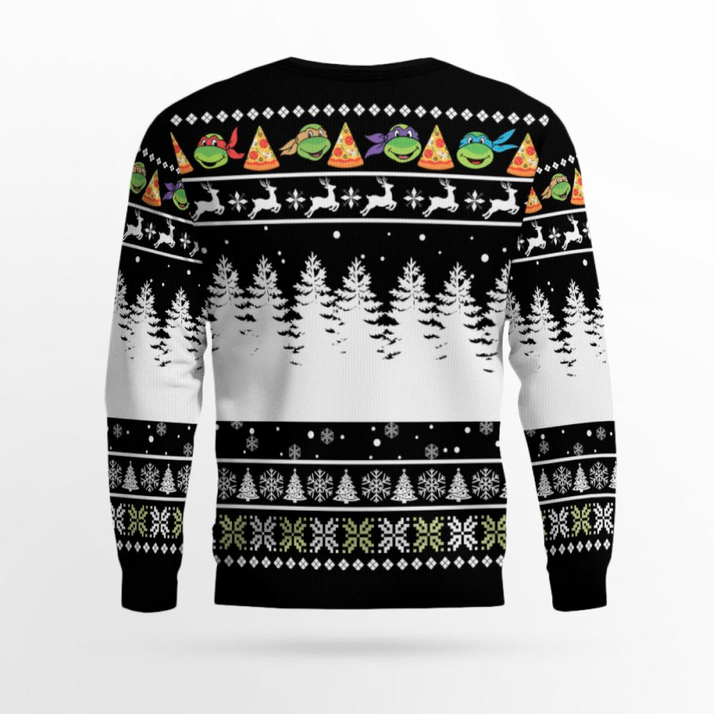 Teenage Mutant Ninja Turtles Pizza Dude's Got 30 Seconds Ugly Christmas Sweater – Moonbestprint