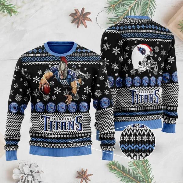 Tennessee Titans 3D Ugly Christmas Sweater, NFL Christmas Sweater Moonbestprint