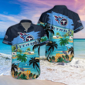 Tennessee Titans Aloha Shirt, NFL Hawaiian Shirt Moonbestprint