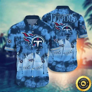 Tennessee Titans Blue Hawaiian Shirt, NFL Hawaiian Shirt Moonbestprint