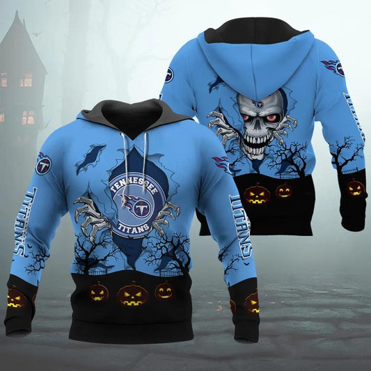 Tennessee Titans Halloween 3D Apparel, NFL Hoodie Moonbestprint