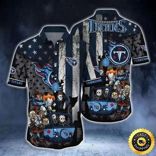 Tennessee Titans Halloween Hawaiian Shirt, NFL Hawaiian Shirt Moonbestprint