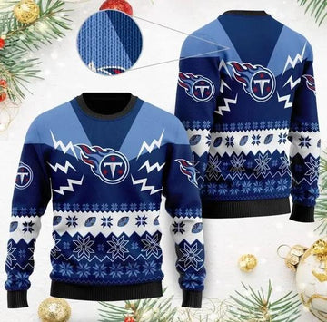 Tennessee Titans NFL Ugly Christmas Sweater, NFL Christmas Sweater Moonbestprint