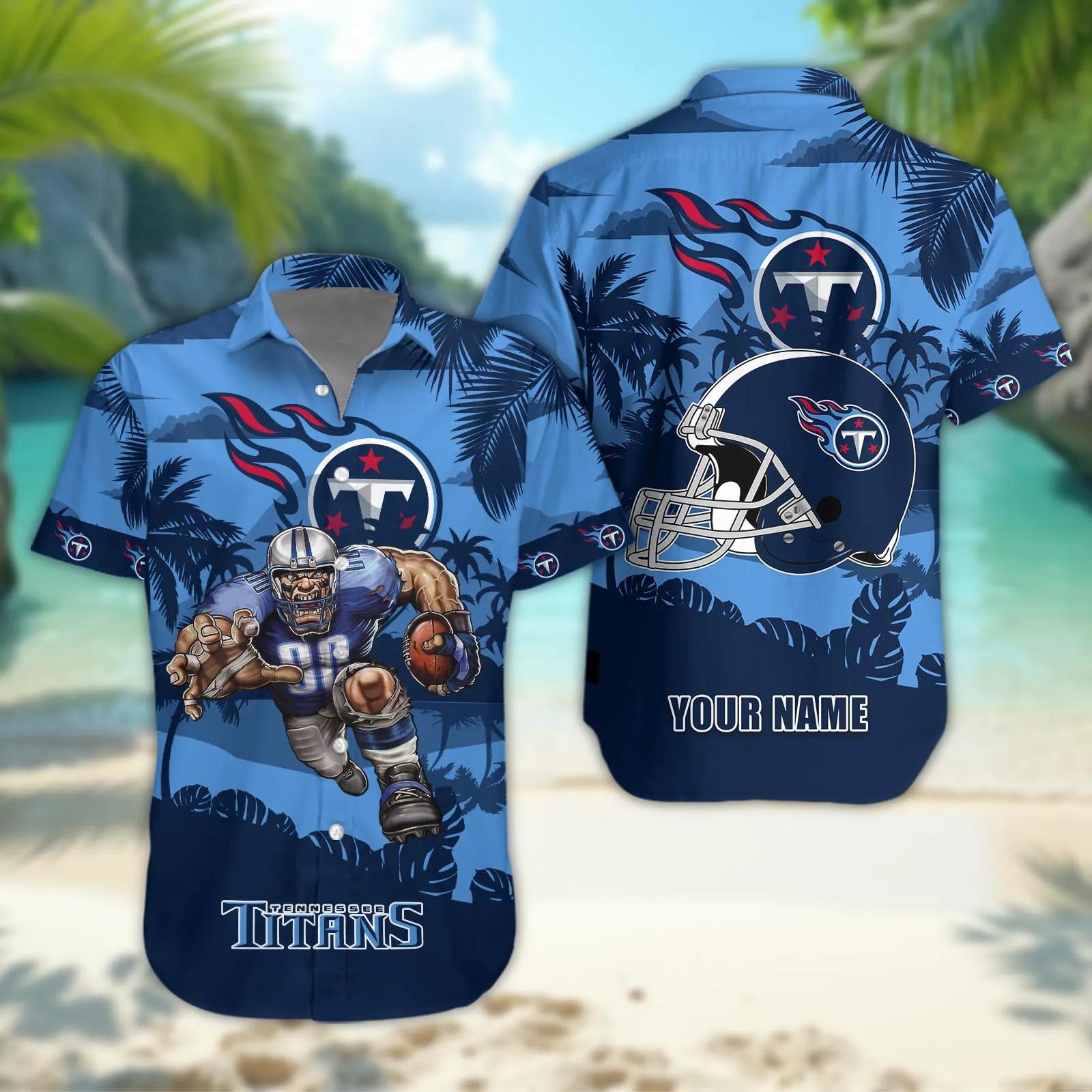 Tennessee Titans Personalized Hawaiian Shirt, NFL Hawaiian Shirt Moonbestprint