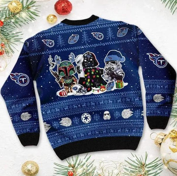 Tennessee Titans Star Wars Christmas Ugly Sweater, NFL Christmas Sweater Moonbestprint