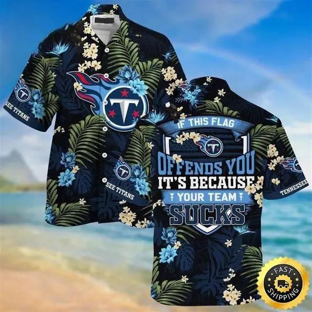 Tennessee Titans-Sucks Beachwear For Men Sport Hawaiian Shirt, NFL Hawaiian Shirt Moonbestprint