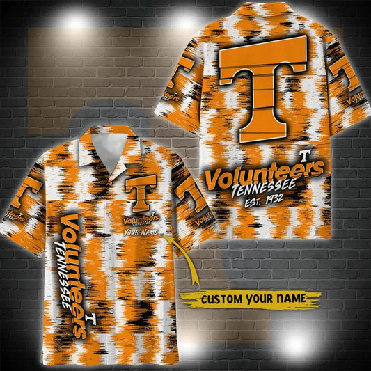 Tennessee Volunteers Aloha Hawaiian Shirt Custom Your Name, NCAA Hawaiian Shirt Moonbestprint