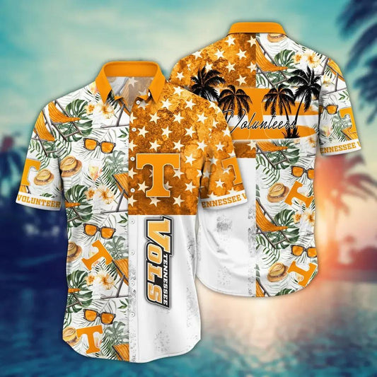 Tennessee Volunteers NCAA Flower Aloha Hawaiian Shirt 12, NCAA Hawaiian Shirt Moonbestprint